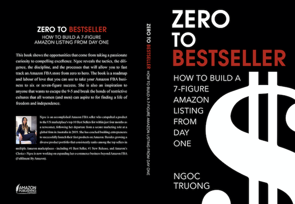 zero to bestseller amazon listing book cover front and back